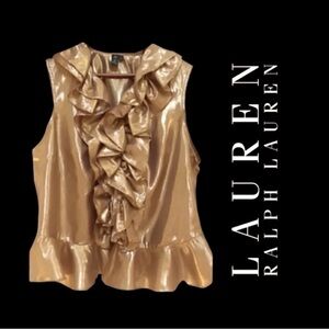 $129 LRL Silk Metallic Blouse